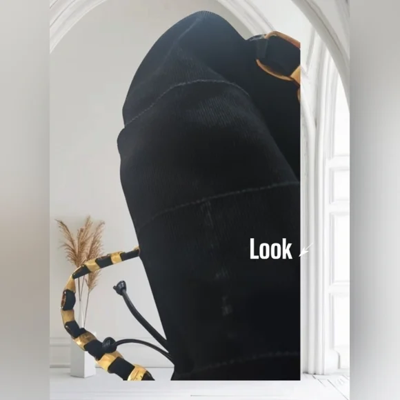 Salvatore Ferragamo Black Vara Backpack Gold Chain